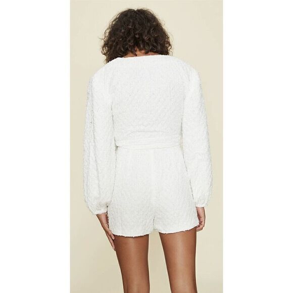 LPA Jess Romper In White Cut Out Detail Size XL NWT $248 (5-14) - Picture 2 of 6